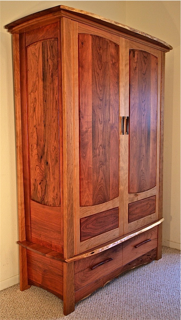 A Contemporary Armoire In Mesquite &amp; Cherry – Louis Fry ...