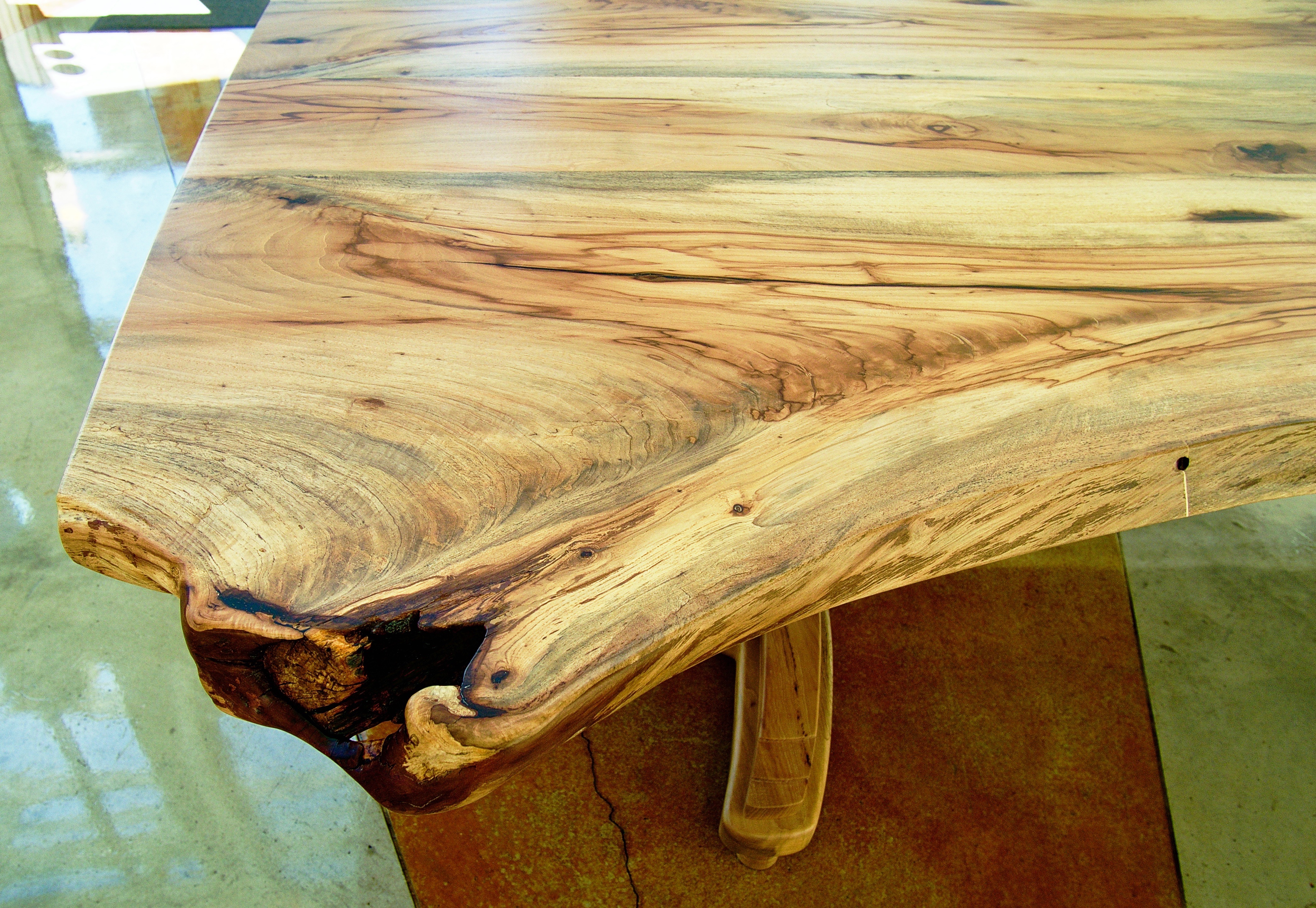 Live edge Texas pecan conference table.